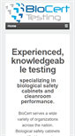 Mobile Screenshot of biocerttesting.com